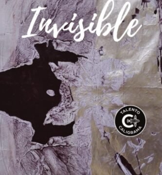 portada de la novela de Rodolfo H Farias Invisible, en la sobre un fondo gris se observa una mancha negra