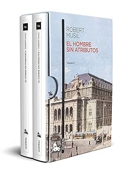 Portada de la novela de Roberto Musil El hombre sin atributos de ROberto Musil en la que se ve un edifico antiguo y sobre el título de la obra