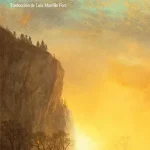 portada de la novela de Miranda july A cuatro patas en la que se ve un acantilado en una puesta de sol
