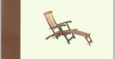 portada de la novela la montaña mágica de Thoma Mann, en la que bajo el título y sobre un fondo blanco aparece el dibujo de una tumbona de madera