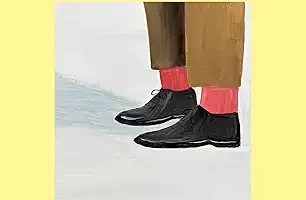 portada de la novela despedidas de julian barnes en la que se ven las piernas hasta la altura de las rodillas de una persona con pantalones marrones y calcetines rosas