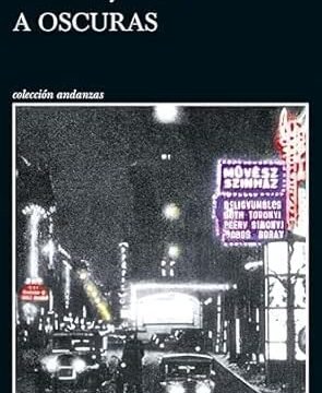 portada de la novela a oscuras de thomas pynchon, en la que bajo el titulo se ve la imagen de una ciudad de noche